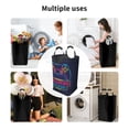 thumbnail image 4 of DouZhe 50L Rectangular Laundry Basket, Neon Style Gaming Zone Prints Waterproof Foldable Laundry Hamper with Aluminum Handles, 4 of 6