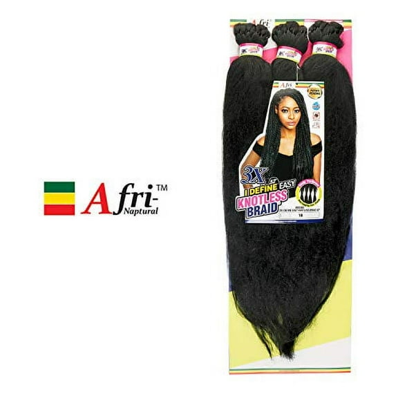 Mane Concept Braids A Fri-Naptural BRD308 3X I Define Easy Knotless Braid 52" (3-PACK, T1B/27)