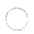 thumbnail image 3 of Rosec Jewels Certified Moissanite Half Eternity Ring for Women - D-VS1 Grade, 18K White Gold, US 4.00, 3 of 9