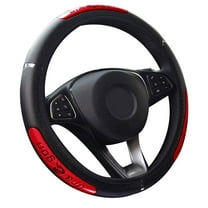 QCTime 38cm Fashion Dragon Design Faux Leather Car Steering Wheel Cover Interior Decor