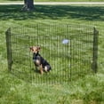 thumbnail image 5 of MidWest Home for Pets Metal Exercise Dog Playpen Without Door, 8 Panels, 4 Ground Stakes, Foldable and Portable Pet Playpen, 30 Inch High, Black, 5 of 7