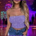 thumbnail image 6 of Mgmyaa Women's Casual Tube Top Square Neckline Pull-On Sequin Stretchable Skinny Solid Color for Casual, 6 of 9
