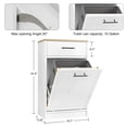 thumbnail image 3 of Ataucjin Fluted Tilt Out Trash Can Cabinet Kitchen Waste Bins,Hidden Garbage Can Cabinet 10 Gallon,Freestanding Dog Proof Trash Can Cabinet,Wooden Trash Can Hidden Trash Bin for Kitchen, 3 of 8