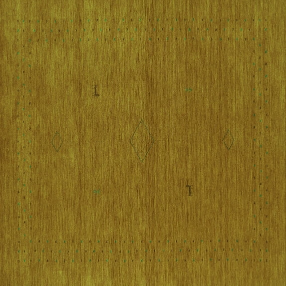 Ahgly Company Indoor Square Abstract Turquoise Blue Contemporary Area Rugs, 3' Square