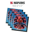 thumbnail image 3 of Spiderman Party Supplies | Spiderman Birthday Party Supplies | Spiderman Plates, Birthday Napkins, Spiderman Tablecloth, Spiderman Birthday Banner | Marvel Superhero Birthday Party Supplies Serves 16, 3 of 5