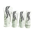 thumbnail image 3 of harper 4 Pieces Wood Golf Head Covers Set, Golf Wood Club Headcovers, Waterproof Putter White, 3 of 10