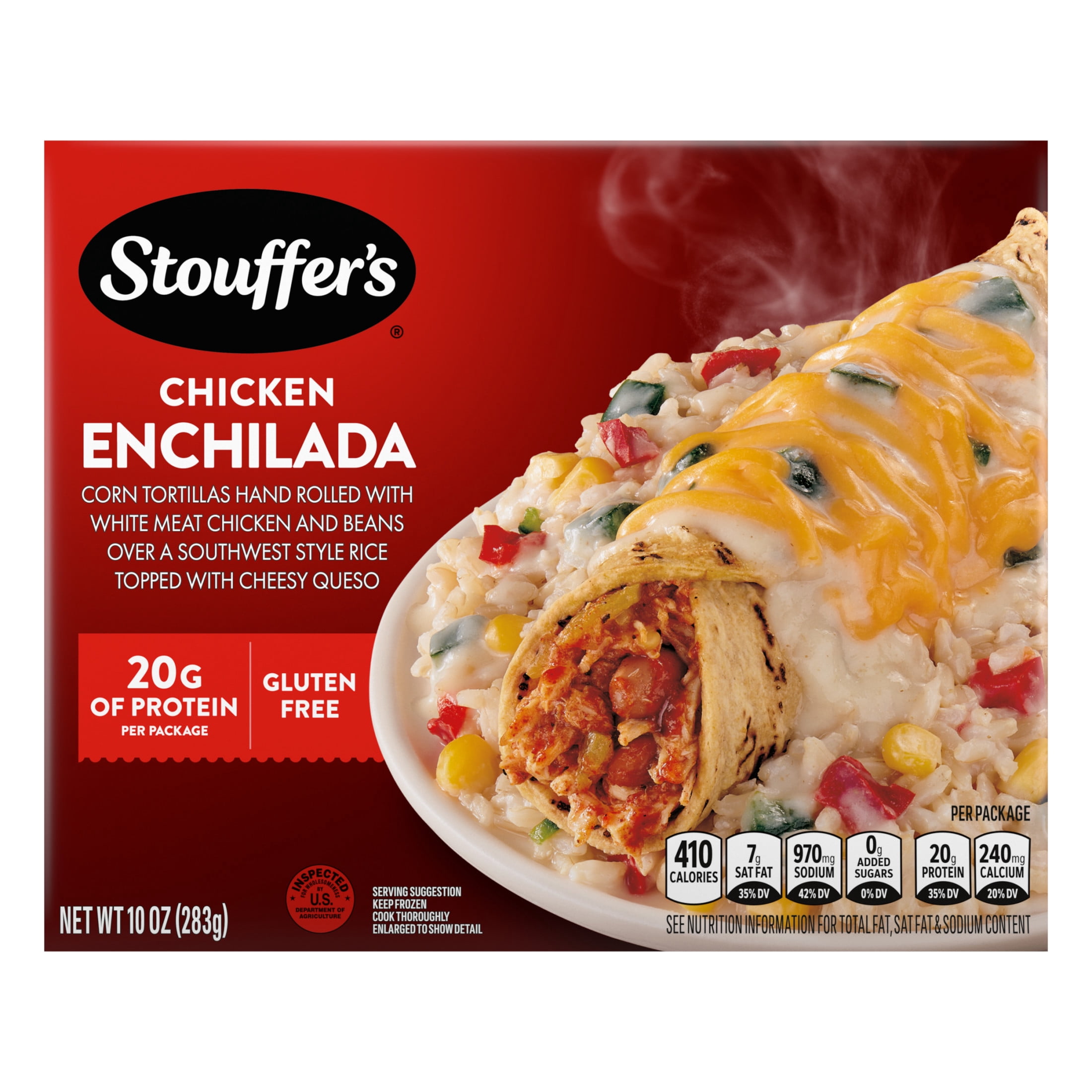 Stouffer’s Chicken Enchilada, Single Serve, Frozen Enchilada, Single Frozen Meals 10 oz
