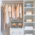 thumbnail image 4 of Yayeee Collapsible Cube Storage Bin with Lid Fabric Closet Decorative Basket with Handles, Abstract Water Lilies Pattern, 4 of 7