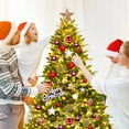 thumbnail image 4 of Patiojoy Pre-lit Snow Flocked Christmas Tree with 450 LED Lights &Foldable Stand, 4 of 9