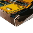 thumbnail image 2 of Ambesonne Modern Fitted Sheet, Train on Rail Roads, Twin Size, Yellow and Pale Brown, 2 of 3