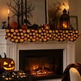 thumbnail image 5 of 2 Pcs Halloween Fireplace Mantle Scarf,Halloween Fireplace Decor,Pumpkin Pattern Irregular Edge for Home Fireplace Mantel Living Room, 5 of 7