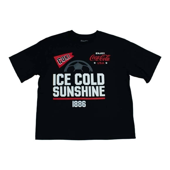 Playera Coca Cola para Caballero Ice Cold Sunshine 1886 Negro Talla G