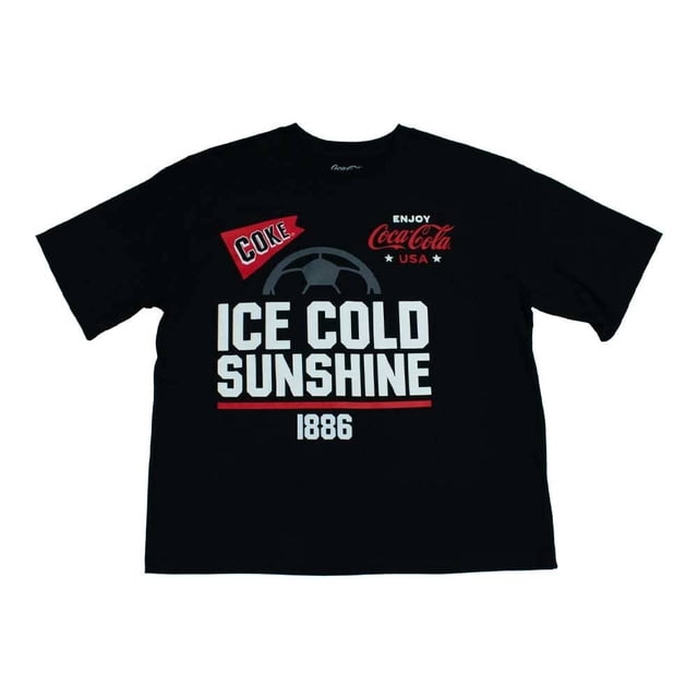 Playera Coca Cola para Caballero Ice Cold Sunshine 1886 Negro Talla G
