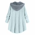 thumbnail image 4 of Sweaters for Women Hemlock Plus Size Button Plush Tops Hooded Loose Cardigan Cotton Coat Winter Jacket Sweater, 4 of 4