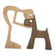 thumbnail image 5 of Perro hombres mujeres escultura arte estatua tallada moderna mano tallada perro decoración colección librería tienda ventana Decoración de 18x15x1.2CM A Sunnimix Estatua de resina de lobo, 5 of 8