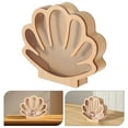 thumbnail image 3 of Versatile Seashell Shaped Wooden Display Case Tabletop Decoration Multi-Use Shadow Case Multi-Function Wood Seashell Modeling Box, 3 of 8