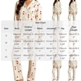 thumbnail image 3 of Naittoop Womens Pajama Set Long Sleeve Button Down 2 Piece Heart Print Sleepwear Cute Shirt Long Pants Matching Sets, 3 of 5