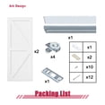 thumbnail image 5 of 72" x 80" White K-Shape Paneled Closet Sliding Door with Hardware Kit, 5 of 6