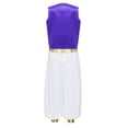 thumbnail image 2 of Alvivi Kids Boys Arabian Prince Cosplay Costume Party Performance Waistcoat Vest Loose Pants Dark Purple 8, 2 of 7