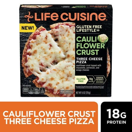 Life Cuisine Protein Lovers Gluten Free Frozen Cauliflower Crust Three Cheese Pizza - 6oz