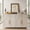55" Wide Single-White, variant on JULY'S SONG Mid-Century Modern Sideboard Buffet Cabinet with Storage Set of 2, Kitchen Cabinet with 2 Doors and Adjustable Shelves for Kitchen Living Dining room, White