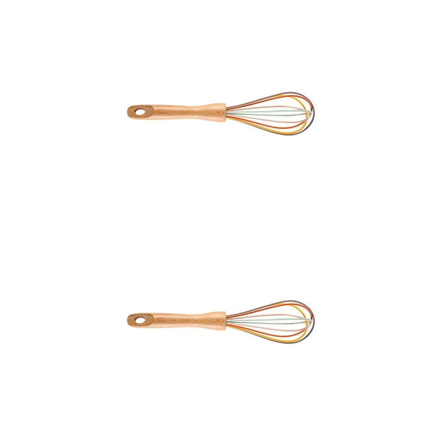 Billuyoard Batidor de silicona batidor de huevos Manual mango de batidora de crema de de mano herramienta de cocina para hornear Type1 NO1 Billuyoard CBP023458