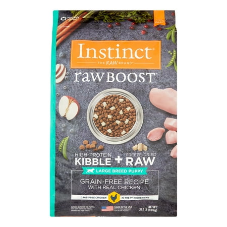 Instinct Raw Boost Large Breed Puppy Grain Free Recipe with Real Chicken Natural Dry Dog Food by Nature's Variety, 20 lb.