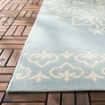thumbnail image 6 of SAFAVIEH Beach House Braiden Medallion Indoor/Outdoor Area Rug Cream/Aqua, 7'10" x 10', 6 of 9