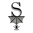 thumbnail image 4 of Spider Halloween Decoration Hang Tag Set with 26 Iron Letters 5.3 cm x 9 cm, Black Rope Included, 4 of 4