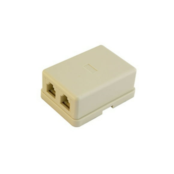 Digiwave Prise Double pour Plinthe (6P4C)(2 Pack/commande)