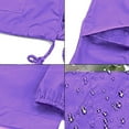 thumbnail image 5 of iHPH7 Women Fall Clothes Womens Raincoats Waterproof with Hood Softshell Jacket Travel Rain Coats for Women Packable Lightweight Rain Jacket Women Packable Rain Jacket Light Violet M, 5 of 9
