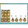 thumbnail image 2 of SLYNSHome 2Set Christmas Balls Ornaments,Shatterproof Xmas Balls Kits 4 Style Christmas Tree Decor Hanging Baubles Ball for Wedding Party Decoration(1.2Inch,Gold,2 Set of 24Pcs), 2 of 6