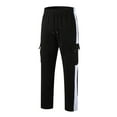 thumbnail image 4 of uikmnh Male Color Block Sweatpants Tether Large Size Pant Loose Autumn and Winter Sports Patchwork Pockets Trousers,Mens Sweatpants,Size L, 4 of 8