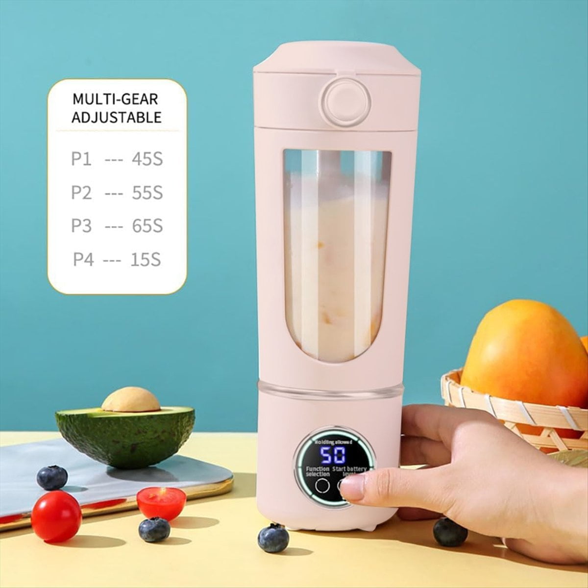 700ml Portable Blender Powerful Cordless Mini Smoothie Blender with 12 Blade for Protein Shakes Fruit