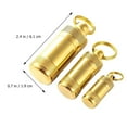 thumbnail image 2 of Box Metal Medicine Holder Brass Keychain Organizer Medication Vitamin Tablet Carry Emergency Travel Storage Keychain, 2 of 7