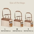 thumbnail image 2 of Stylish Pet Backpack PU Leather Designer Tote Handbag For Travel Outings With Small Medium Dogs Cats, 2 of 8