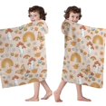 thumbnail image 4 of Red Mushroom Rainbow Light Pattern Hooded Bath Towel，60"x35" for Ages 3 To 12 Kids, Quick Dry Lightweight Soft Microfiber Hood Beach Towel Cover Up for Kids, 4 of 7