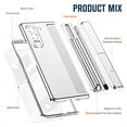 thumbnail image 2 of Dteck Case for Samsung Galaxy Z Fold 5,Shockproof PC Kickstand Case Built-in Screen Protector Full Body Cover Removable Bracket Module with Pen Stylus ,Silver, 2 of 7