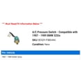 thumbnail image 2 of A/C Pressure Switch - Compatible with 1987 - 1989 BMW 325is 1988, 2 of 2