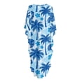 thumbnail image 5 of Xoenoiee Blue Monstera Palm Tree Print Moo-Moos for Women, Plumeria Flower Design Kaftan Dresses Caftan Cover-Up V-Neck High-Slit Beach Pool Party Coverups Muumuu Dress Beachwear, 5 of 7