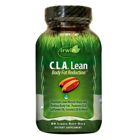 Irwin Naturals C.L.A. Lean Body Fat Reduction Liquid Soft-Gels, 80