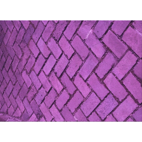 Ahgly Company Indoor Rectangle Patterned Bright Neon Pink Purple Area Rugs, 8' x 10'