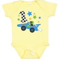 thumbnail image 3 of Inktastic Happy 1st Birthday Blue Racing Car Boys or Girls Baby Bodysuit, 3 of 5