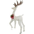 thumbnail image 5 of Northlight 60" LED Lighted Glitter Reindeer with Red Bow Outdoor Christmas Decoration, 5 of 8