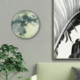 thumbnail image 5 of Glow In The Dark Moon Clock PROVIVID Silent Wall Clocks Battery Operated Non Ticking Luminous Clocks 12”Round Moon Surface Quartz Clocks for Living Room Bedroom Holiday Savings Gifts, 5 of 9