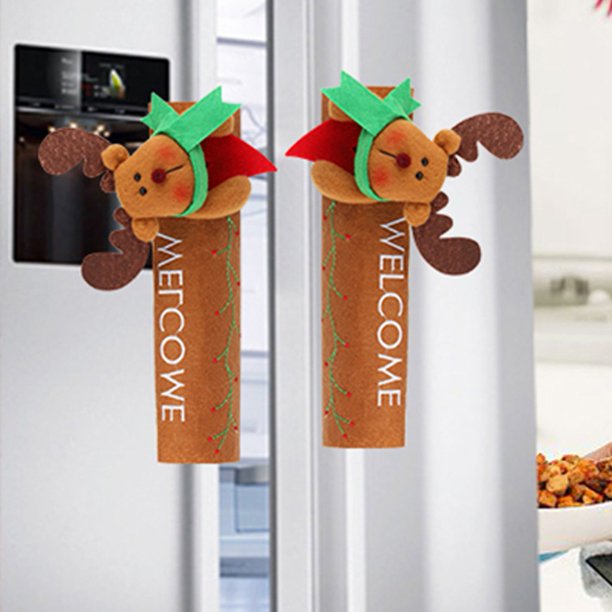 Christmas Supplies Refrigerator Handle Gloves Christmas Home Decoration