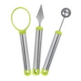 thumbnail image 2 of Neinkie 3Pcs/Set Melon Baller Scoop Set,Professional 3 In 1 Stainless Steel Watermelon Cutter Fruit Carving Tools Set,Fruit Scooper Seed Remover, 2 of 7