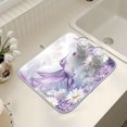thumbnail image 7 of Ryvnso Hummingbirds Lavender Flower Dish Drying Mat for Kitchen Countertop 16x18 Small Dish Pad Drainer Rack Dish Sink Mats, 7 of 7