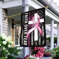 thumbnail image 1 of Flagwix Breast Cancer Decoration, Faith Over Fear Breast Cancer Fantastic Flag For Her - House Flag (30x40 in), 1 of 5