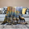 thumbnail image 2 of COMIO  Forest Creek Deers Blanket Soft Warm Throw for Couch Sofa Bed, 2 of 6